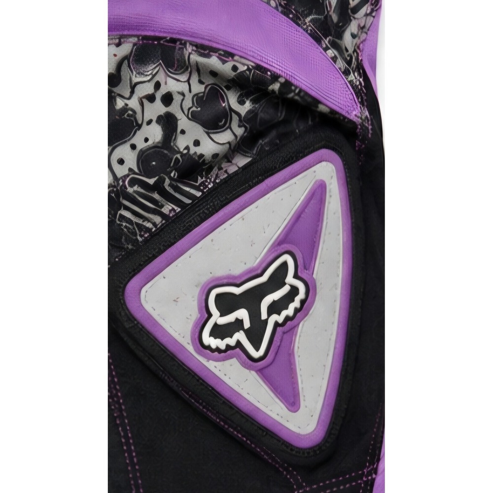 FOX Racing Girls 7/8 Juniors White Purple Motocross Riding Pants - Picture 8 of 9